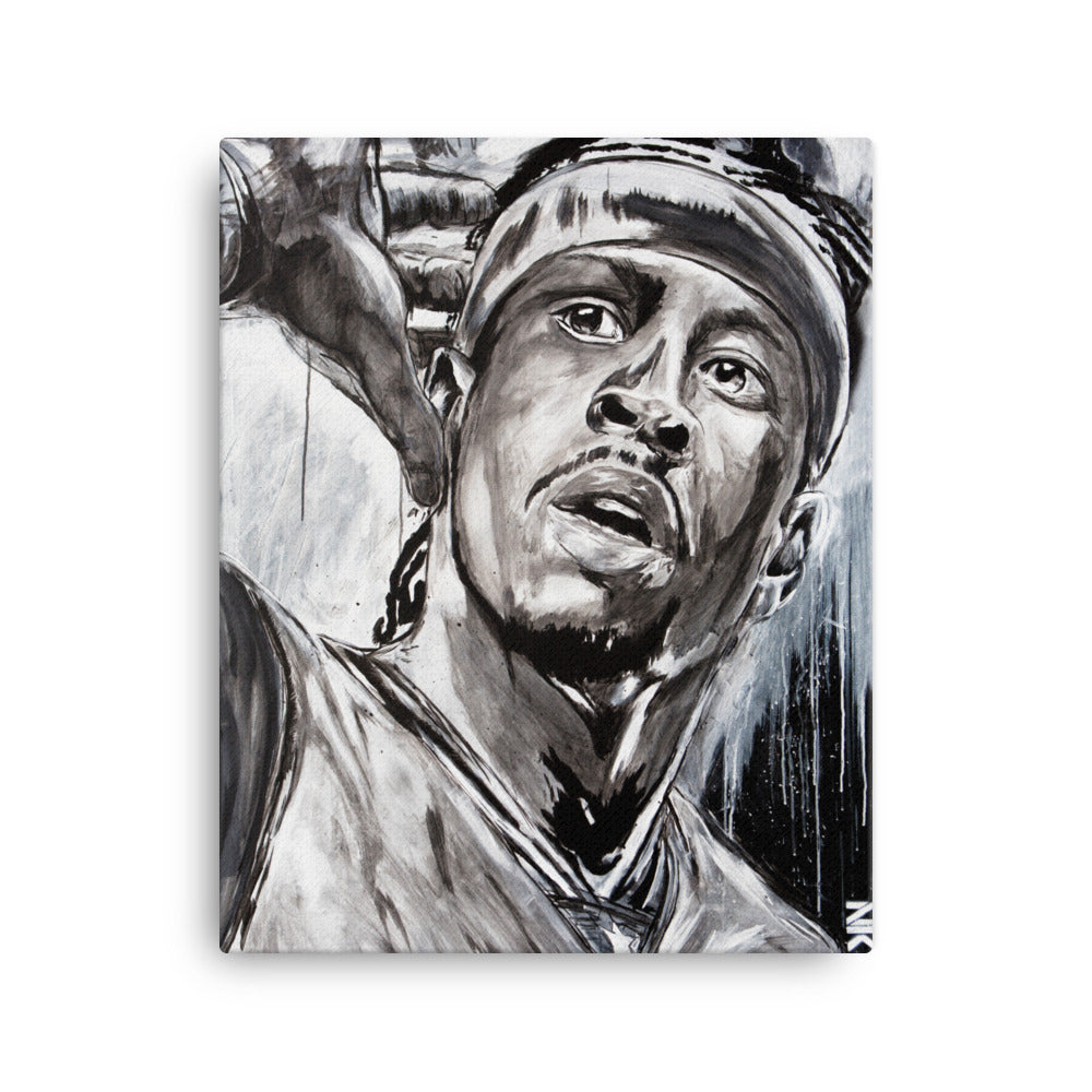 Allen Iverson canvas in 16x20 wall - NK Iconic