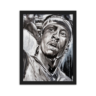 Allen Iverson enhanced matte paper framed poster cm black 30x40 cm transparent - NK Iconic