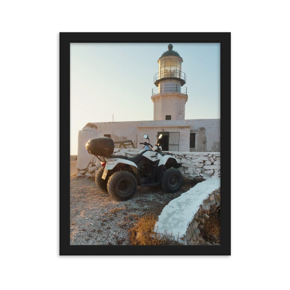 Armenistis-Lighthouse-Mykonos-Photography-enhanced-matte-paper-framed-poster-black-30x40-cm-transparent-NK-Iconic