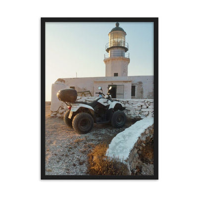 Armenistis-Lighthouse-Mykonos-Photography-enhanced-matte-paper-framed-poster-black-50x70-cm-transparent-NK-Iconic