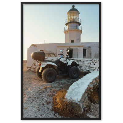Armenistis-Lighthouse-Mykonos-Photography-enhanced-matte-paper-framed-poster-black-61x91-cm-transparent-NK-Iconic