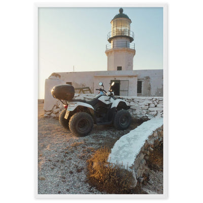 Armenistis-Lighthouse-Mykonos-Photography-enhanced-matte-paper-framed-poster-white-61x91-cm-transparent-NK-Iconic