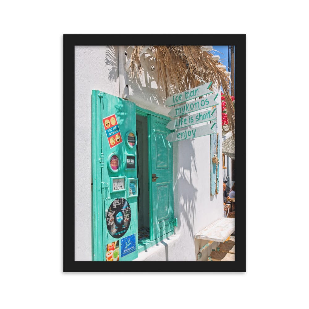 Beach-Party-Tickets-Mykonos-Photography-enhanced-matte-paper-framed-poster-black-30x40-cm-transparent-NK-Iconic