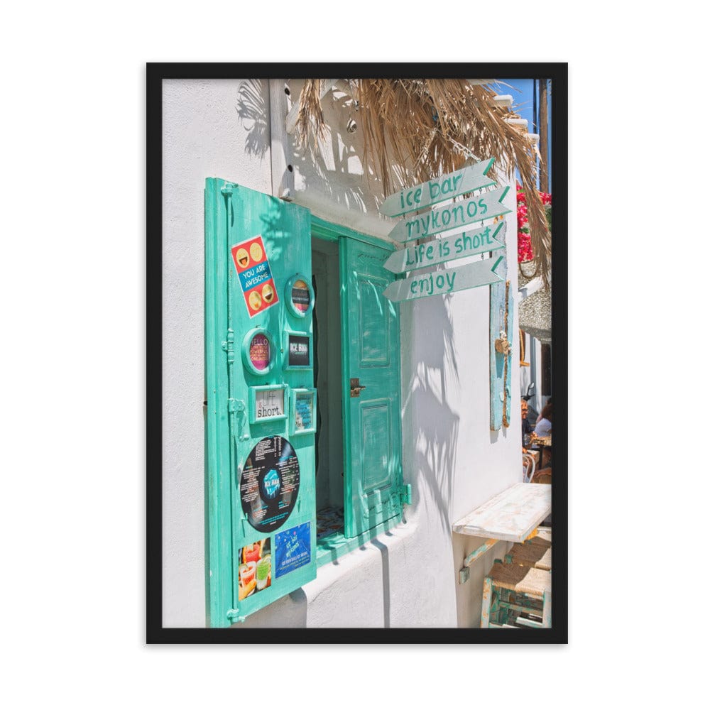 Beach-Party-Tickets-Mykonos-Photography-enhanced-matte-paper-framed-poster-black-50x70-cm-transparent-NK-Iconic