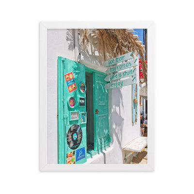 Beach-Party-Tickets-Mykonos-Photography-enhanced-matte-paper-framed-poster-white-30x40-cm-transparent-NK-Iconic
