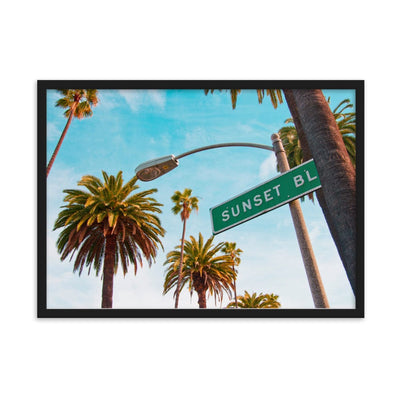 Beverly-Hills-Sunset-BL-Photography-enhanced-matte-paper-framed-poster-black-50x70-cm-transparent-NK-Iconic