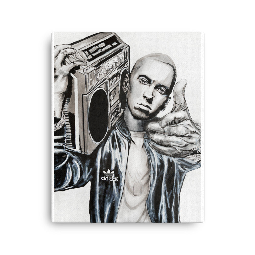 Eminem-canvas-in-16x20-wall