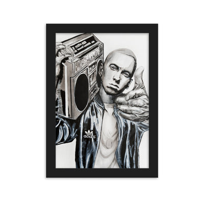Eminem-enhanced-matte-paper-framed-poster-black-21x30-cm-transparent