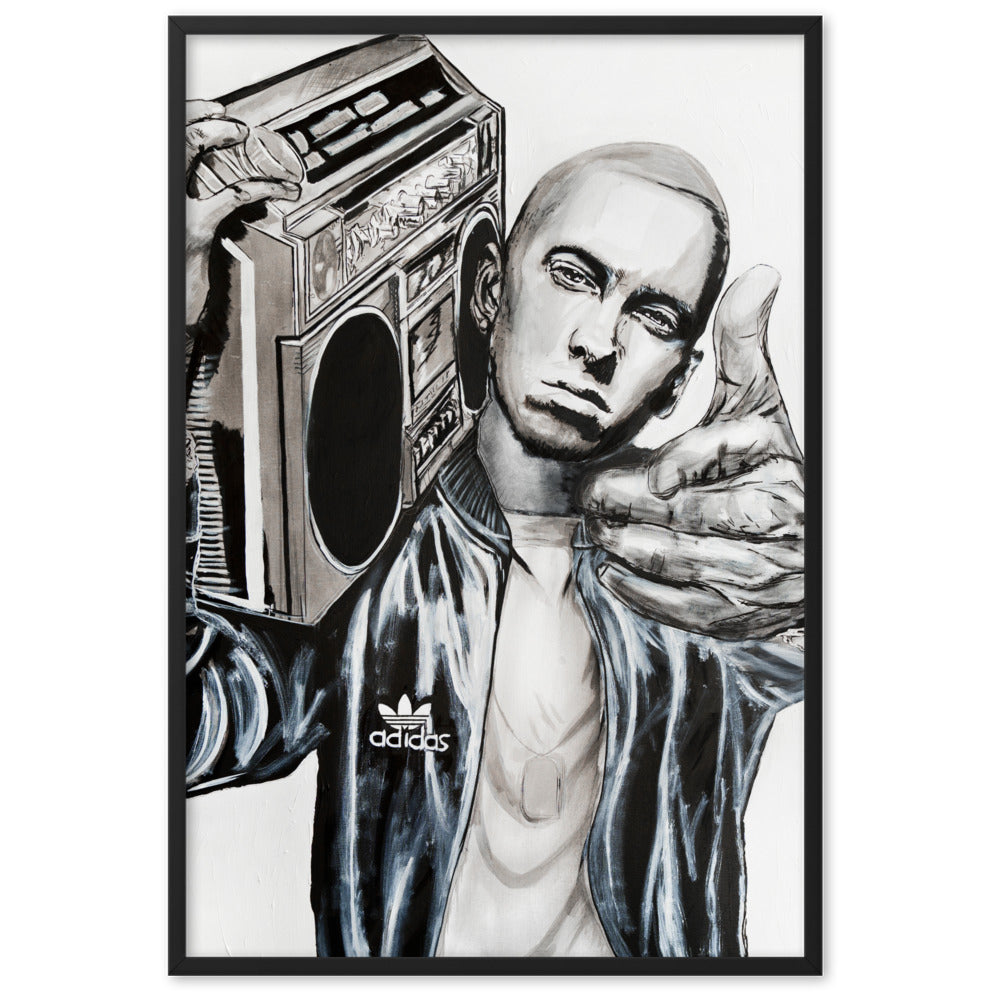 Eminem-enhanced-matte-paper-framed-poster-black-61x91-cm-transparent