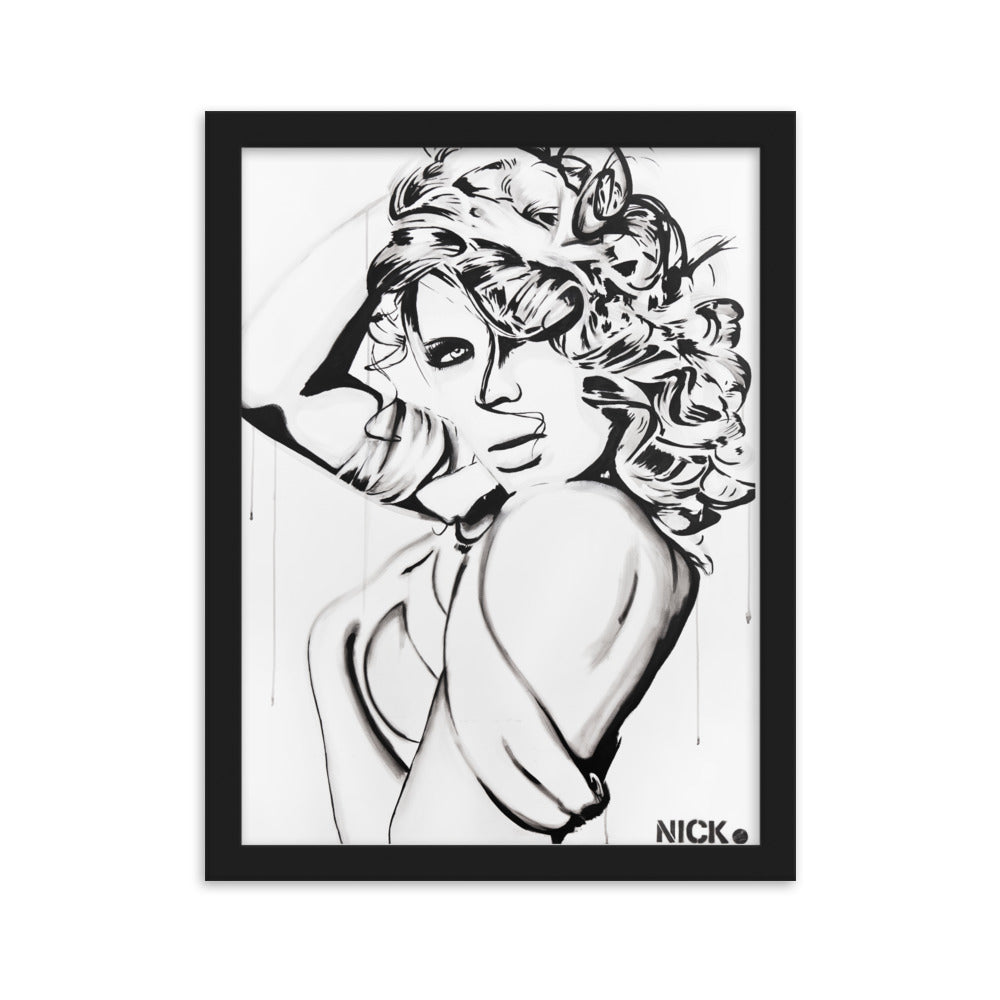 Girl-Next-Door-enhanced-matte-paper-framed-poster-black-30x40-cm-transparent-NK-Iconic