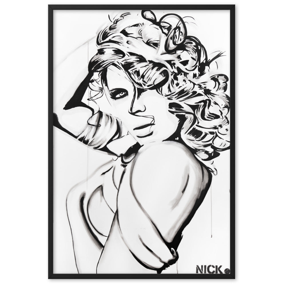 Girl-Next-Door-enhanced-matte-paper-framed-poster-black-61x91-cm-transparent-NK-Iconic