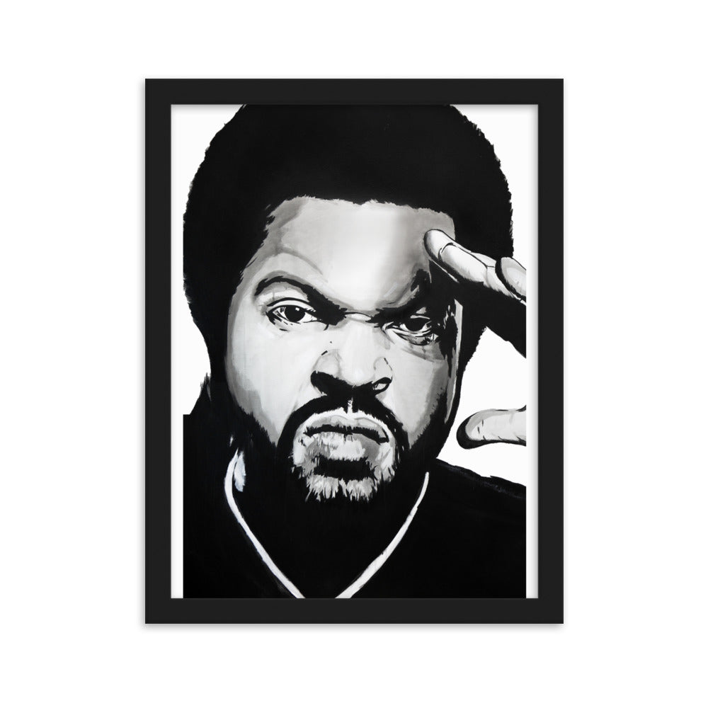 Ice Cube enhanced matte paper framed poster black 30x40 cm