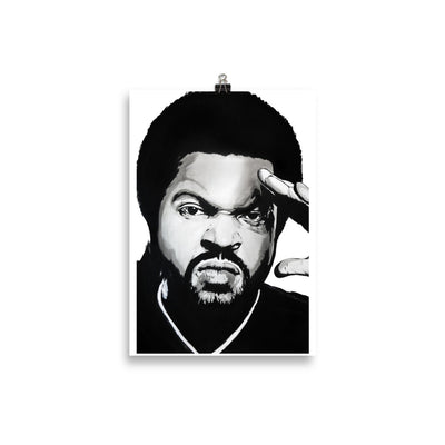 Ice Cube enhanced matte paper poster 21x30 cm transparent