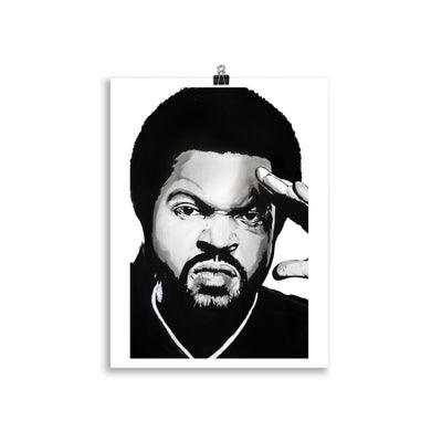 Ice Cube enhanced matte paper poster 30x40 cm transparent
