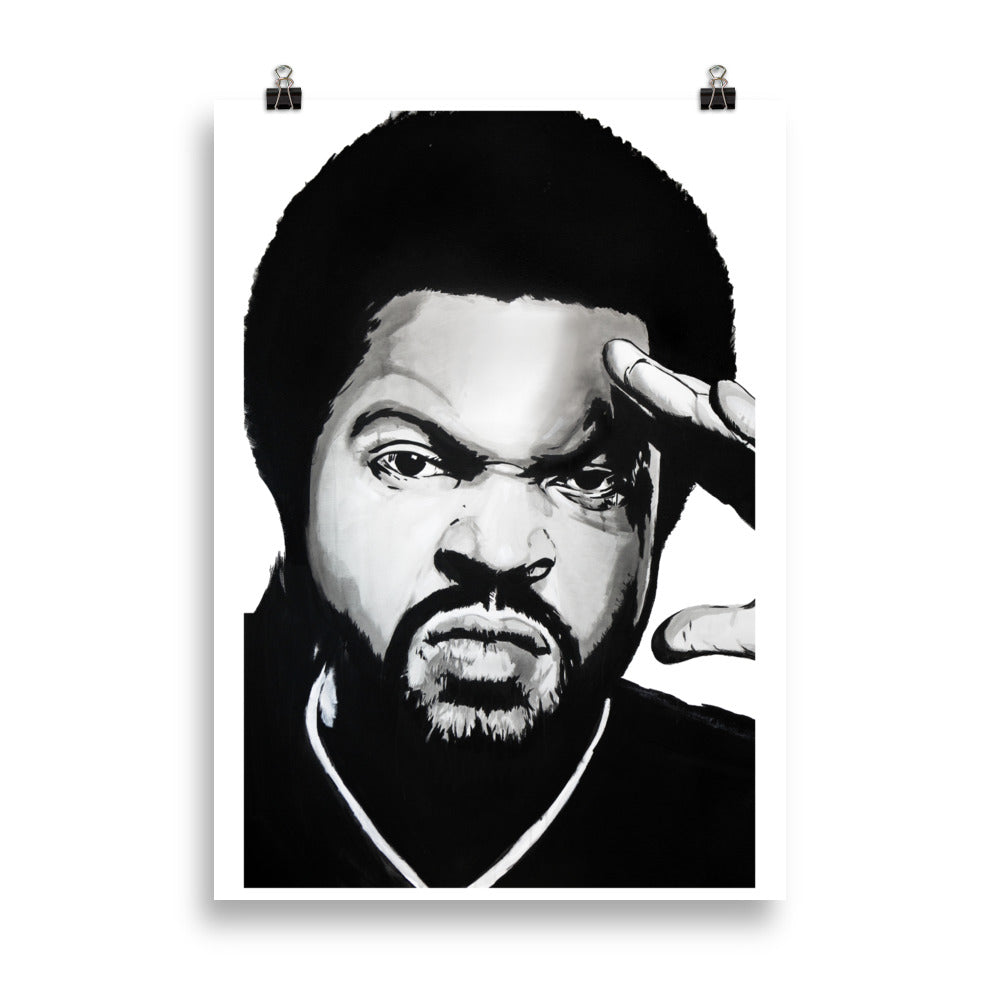 Ice Cube enhanced matte paper poster 50x70 cm transparent