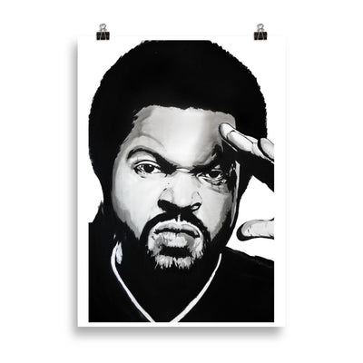 Ice Cube enhanced matte paper poster 50x70 cm transparent