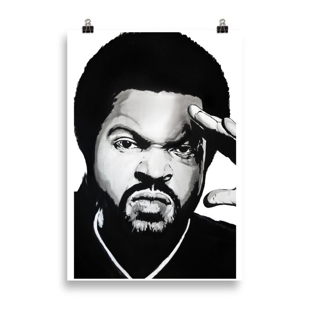 Ice Cube enhanced matte paper poster 70x100 cm transparent
