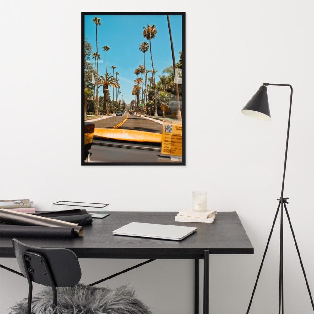 LA-Streets-Beverly-Hills-Photography-enhanced-matte-paper-framed-poster-black-61x91-cm-front-NK-Iconic