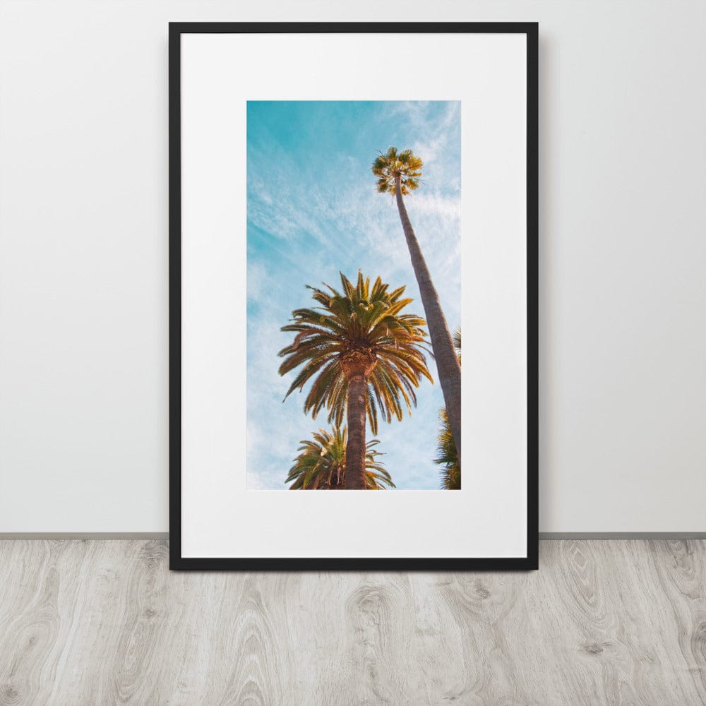 LA-s-Palm-Trees-Photography-matte-paper-framed-poster-with-mat-black-61x91-cm-NK-Iconic