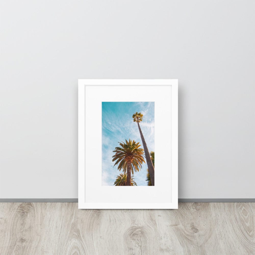 LA-s-Palm-Trees-Photography-matte-paper-framed-poster-with-mat-white-30x40-cm-NK-Iconic