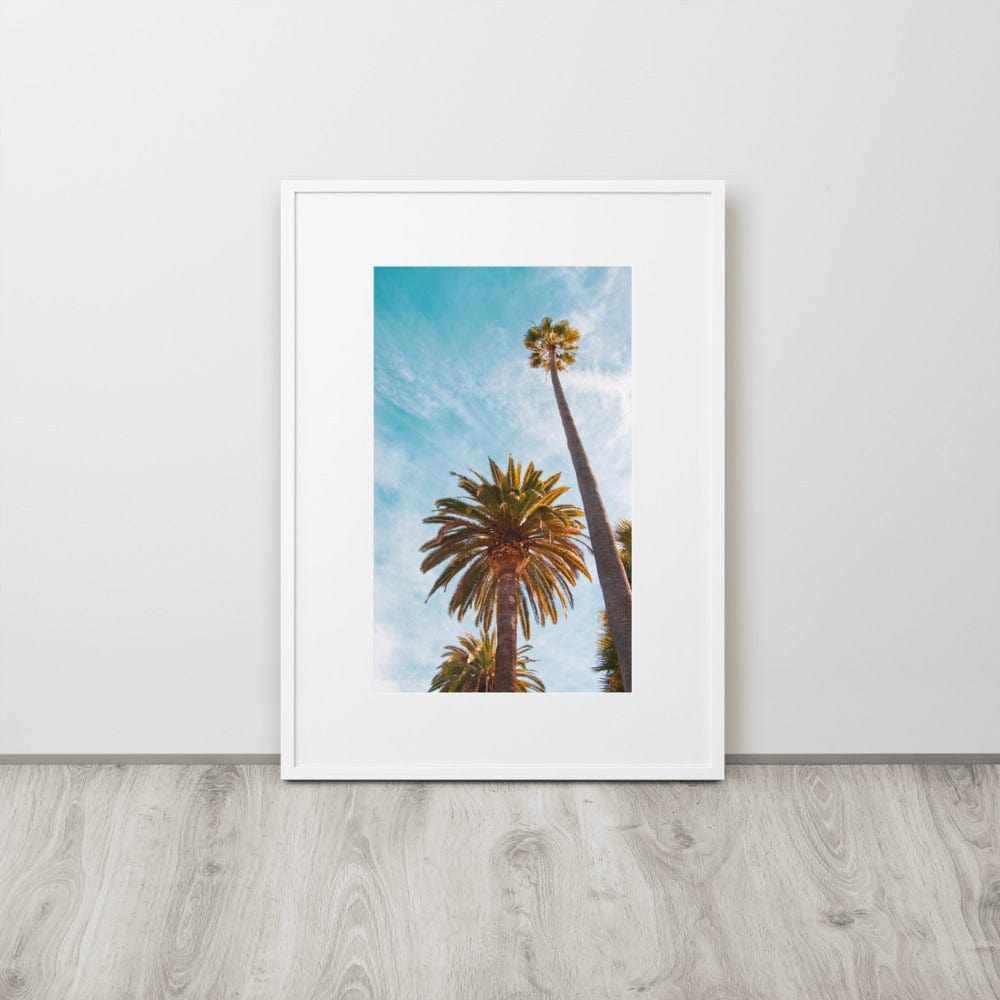 LA-s-Palm-Trees-Photography-matte-paper-framed-poster-with-mat-white-50x70-cm-NK-Iconic