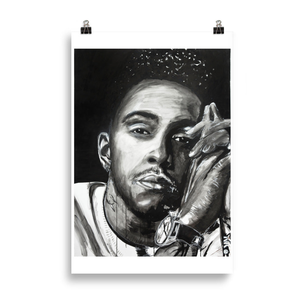 Lewis Hamilton enhanced matte paper poster cm 61x91 cm transparent