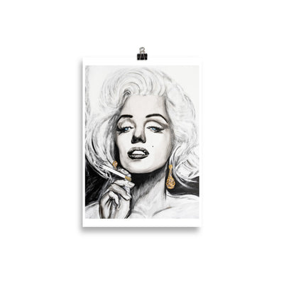 Marilyn Monroe enhanced matte paper poster 21x30 cm transparent