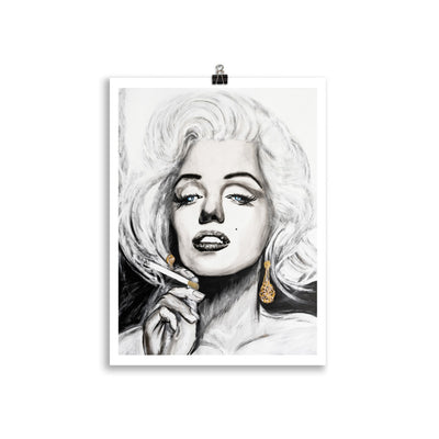Marilyn Monroe enhanced matte paper poster 30x40 cm transparent