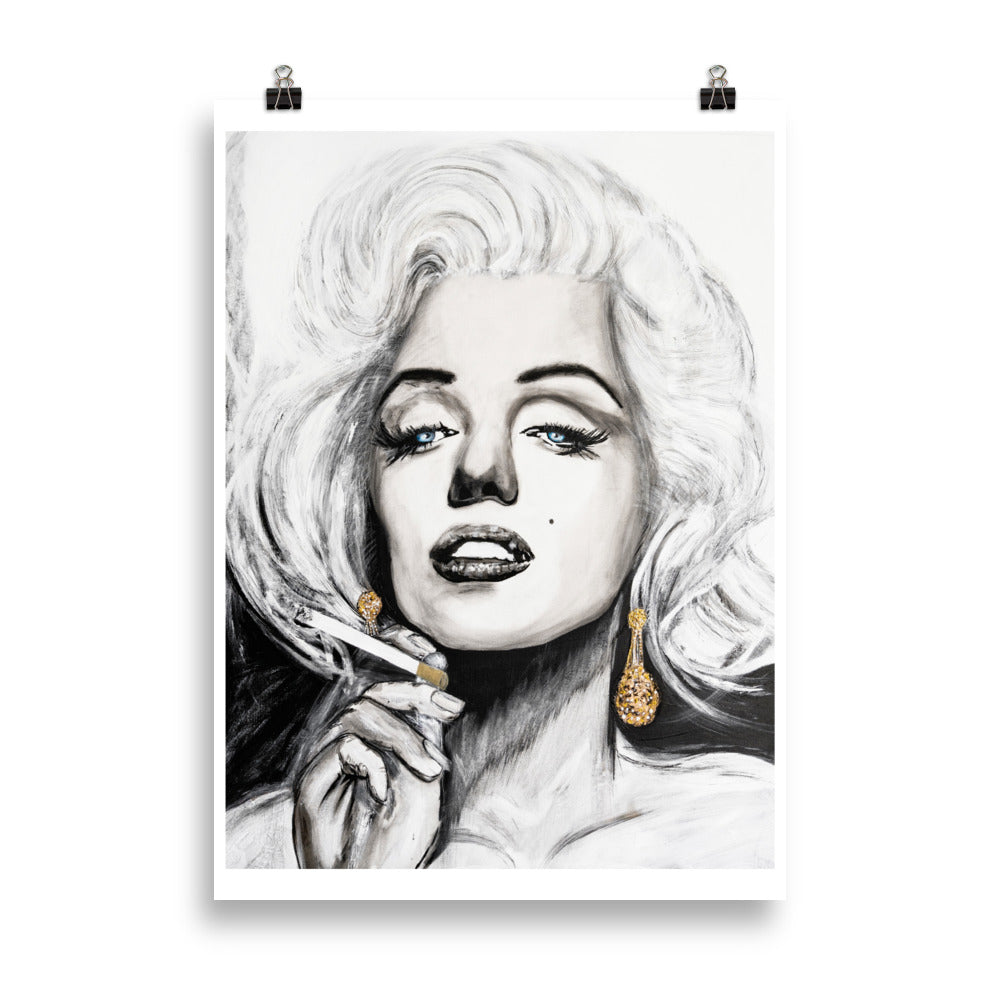 Marilyn Monroe enhanced matte paper poster 50x70 cm transparent
