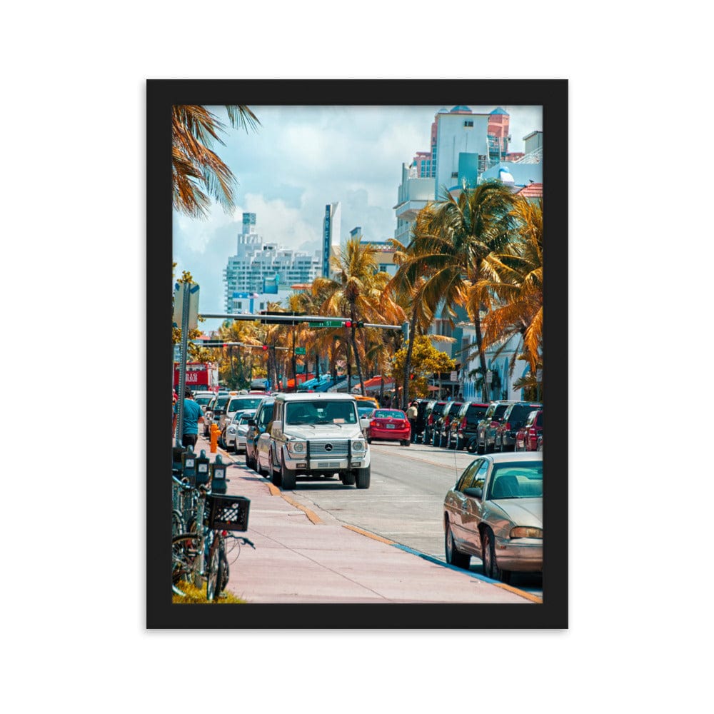 Miami-Florida-G-Wagon-Photography-enhanced-matte-paper-framed-poster-black-30x40-cm-transparent-NK-Iconic