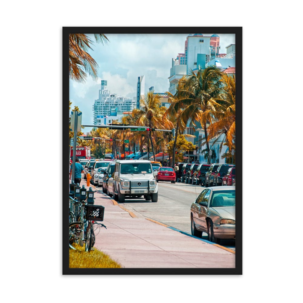 Miami-Florida-G-Wagon-Photography-enhanced-matte-paper-framed-poster-black-50x70-cm-transparent-NK-Iconic
