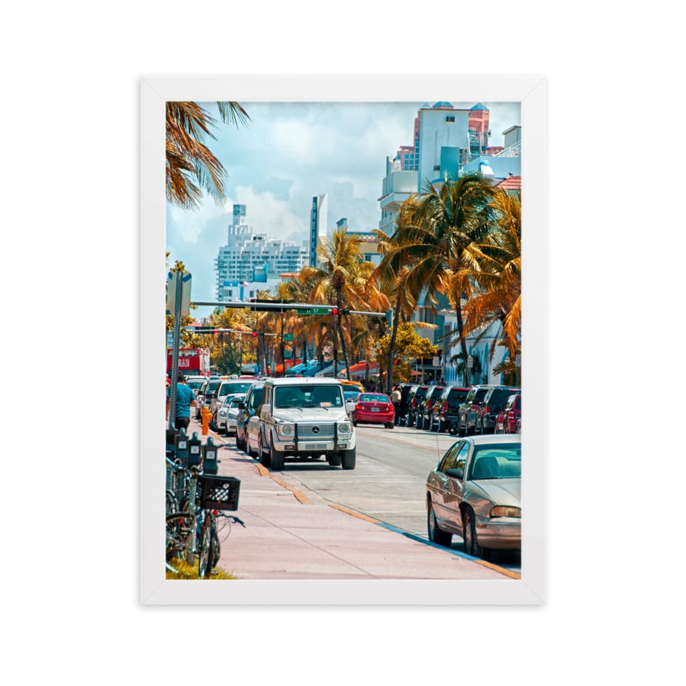 Miami-Florida-G-Wagon-Photography-enhanced-matte-paper-framed-poster-white-30x40-cm-transparent-NK-Iconic