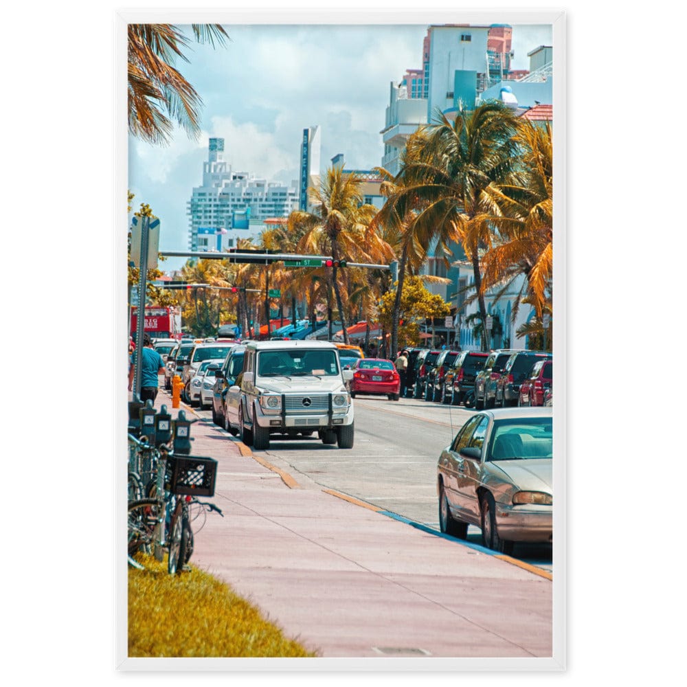 Miami-Florida-G-Wagon-Photography-enhanced-matte-paper-framed-poster-white-61x91-cm-transparent-NK-Iconic