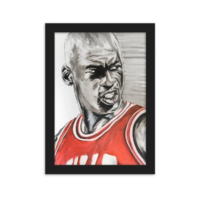 Michael-Jordan-Red-enhanced-matte-paper-framed-poster-black-21x30-cm-transparent-NK-Iconic