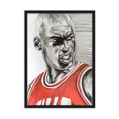 Michael-Jordan-Red-enhanced-matte-paper-framed-poster-black-50x70-cm-transparent-NK-Iconic