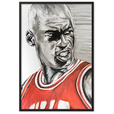 Michael-Jordan-Red-enhanced-matte-paper-framed-poster-black-61x91-cm-transparent-NK-Iconic