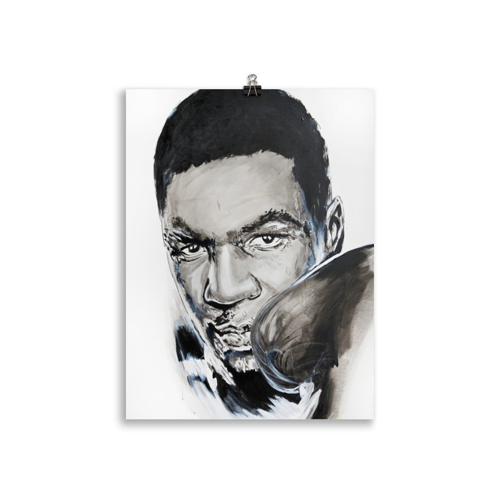 Mike Tyson enhanced matte paper poster 30x40 cm transparent