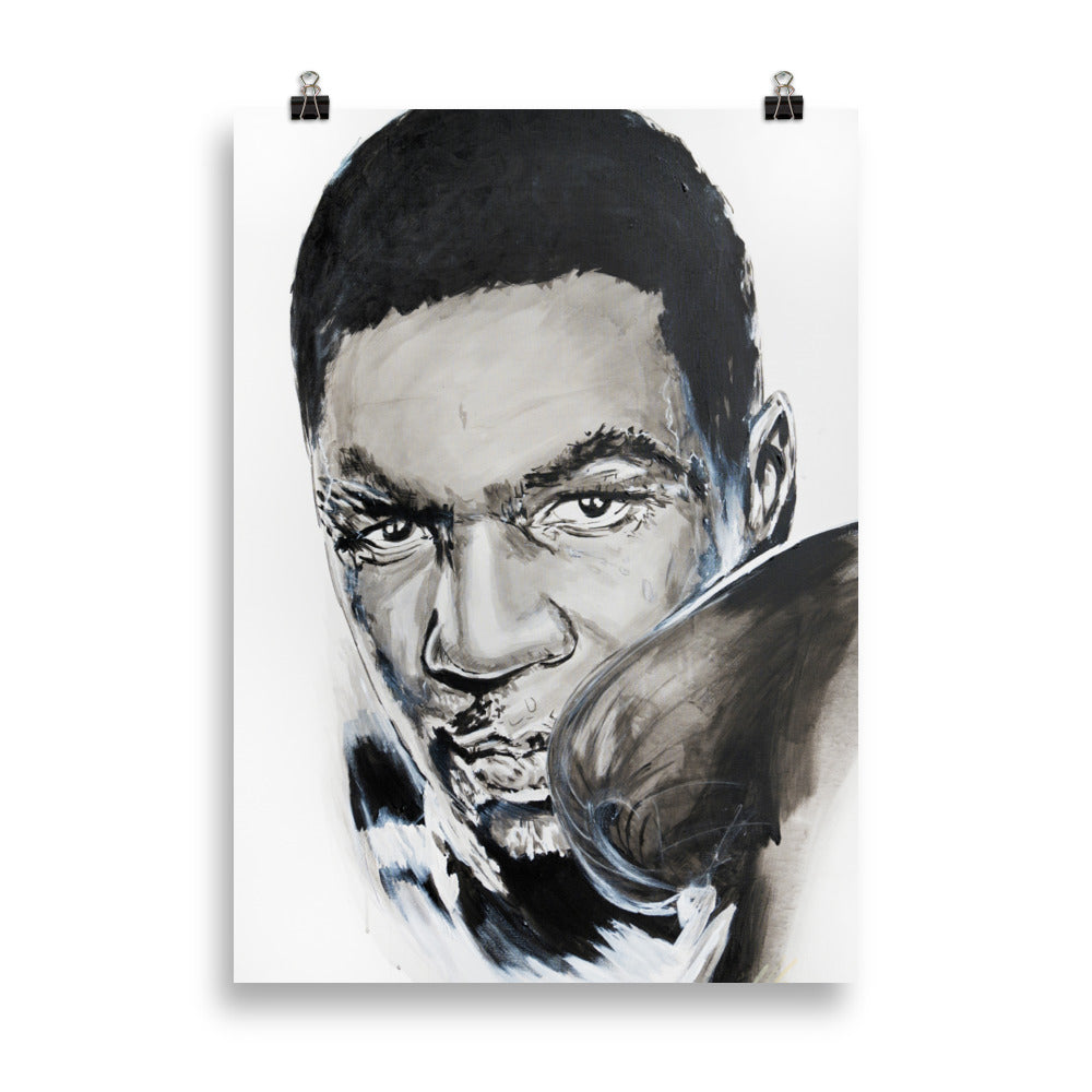 Mike Tyson enhanced matte paper poster 50x70 cm transparent