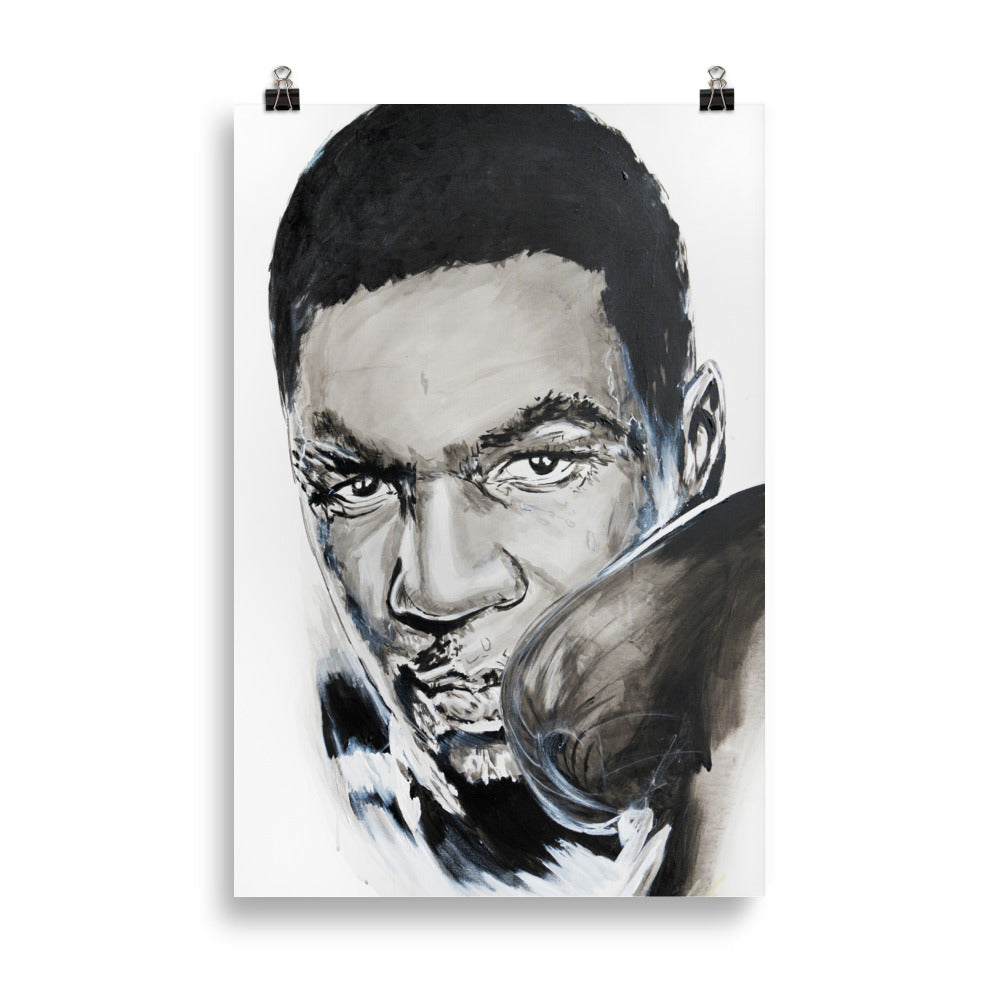 Mike Tyson enhanced matte paper poster 61x91 cm transparent