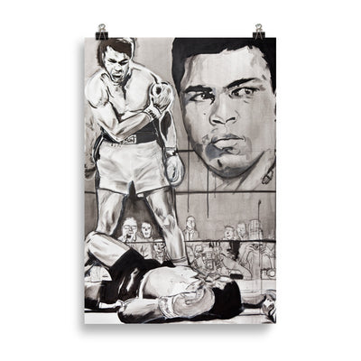 Muhammad Ali enhanced matte paper poster cm black 70x100 cm transparent