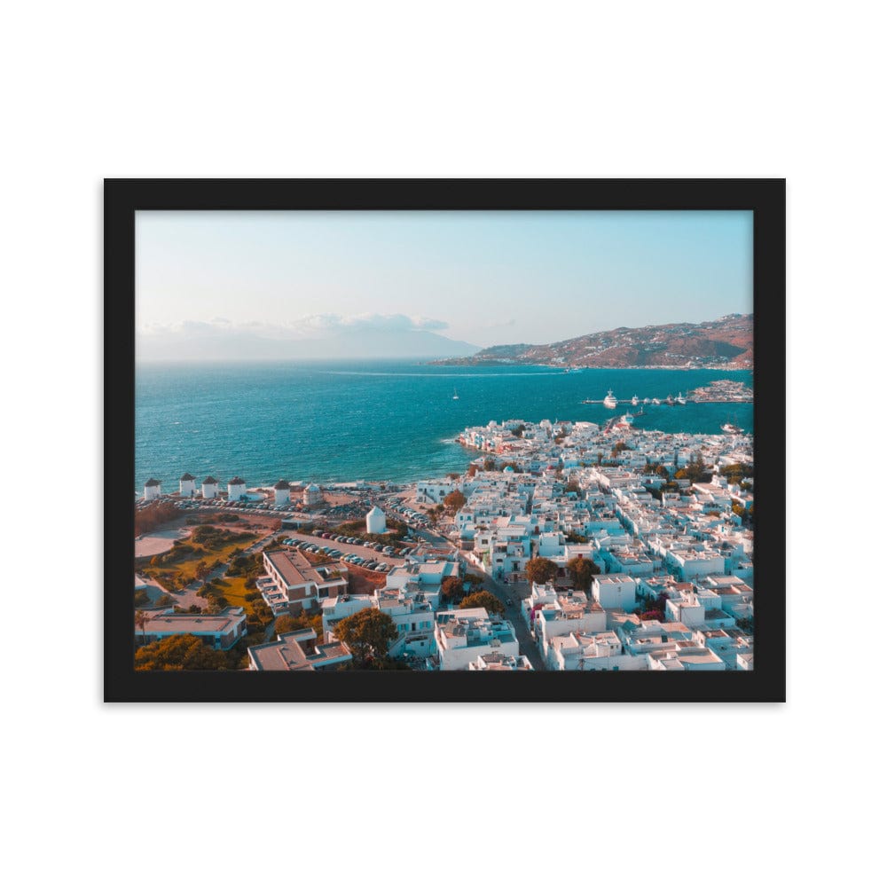 Mykonos-City-Photography-enhanced-matte-paper-framed-poster-black-30x40-cm-transparent-NK-Iconic