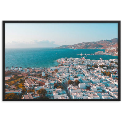Mykonos-City-Photography-enhanced-matte-paper-framed-poster-black-61x91-cm-transparent-NK-Iconic