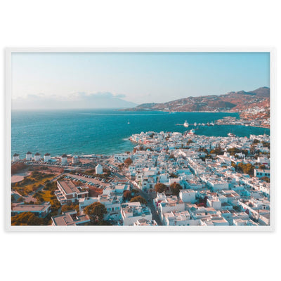 Mykonos-City-Photography-enhanced-matte-paper-framed-poster-white-61x91-cm-transparent-NK-Iconic