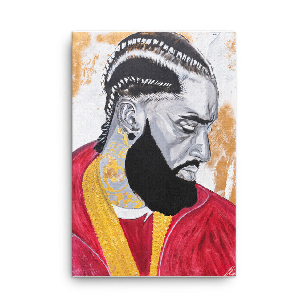 Nipsey-Hussle-canvas-in-24x36-wall
