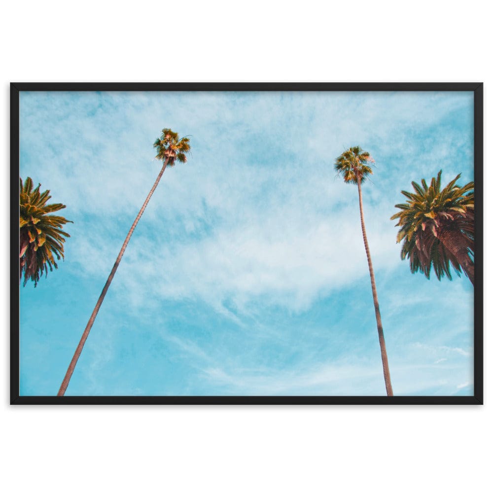 Palm-Tree-Combo-Beverly-Hill-LA-Photography-enhanced-matte-paper-framed-poster-black-61x91-cm-transparent-NK-Iconic