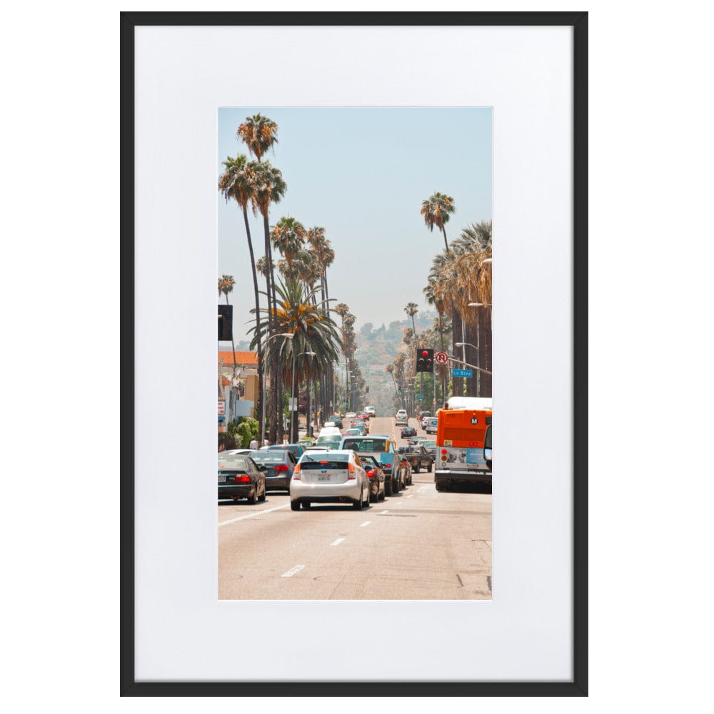 Palm-Trees-West-LA-Photography-matte-paper-framed-poster-with-mat-black-61x91-cm-NK-Iconic