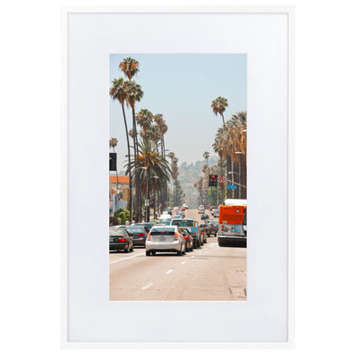 Palm-Trees-West-LA-Photography-matte-paper-framed-poster-with-mat-white-61x91-cm-NK-Iconic