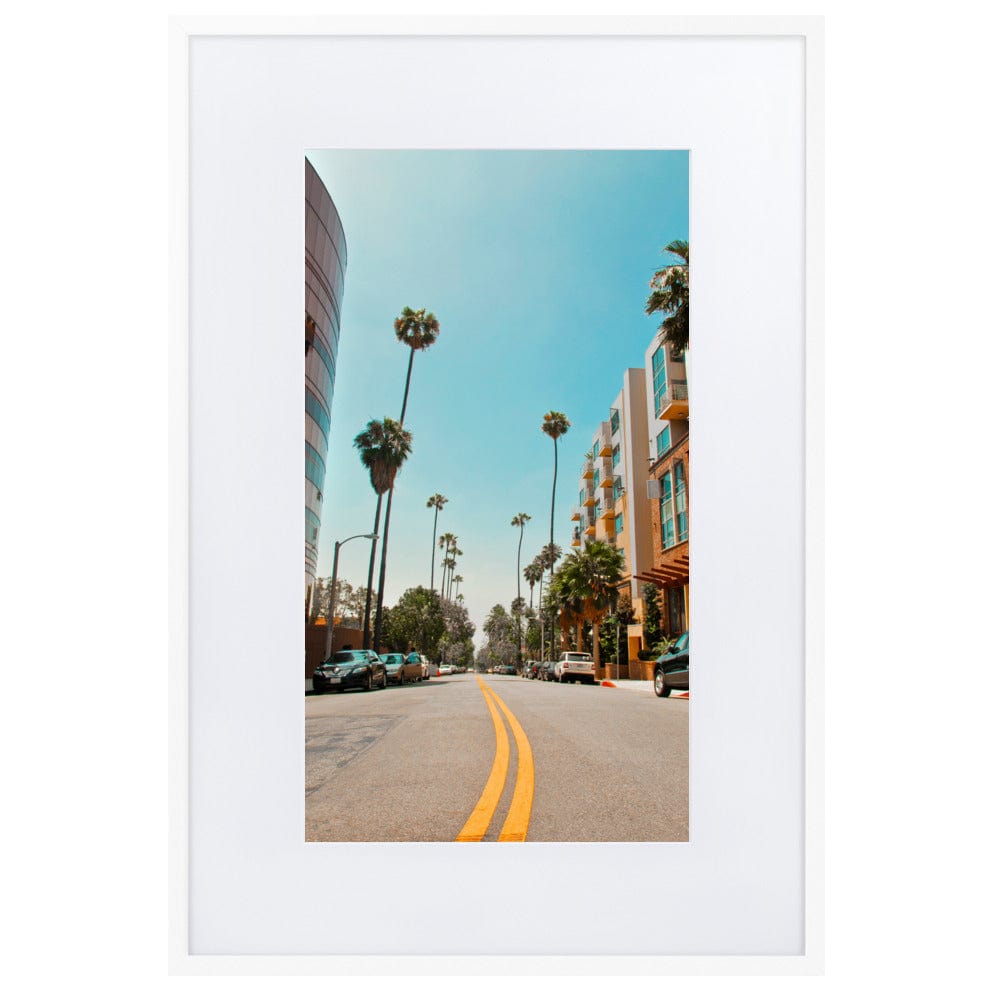 Palm-Trees-in-LA-Photography-matte-paper-framed-poster-with-mat-white-61x91-cm-transparent-NK-Iconic