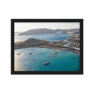 Paraga-Beach-Birds-Eye-View-Photography-enhanced-matte-paper-framed-poster-black-30x40-cm-transparent-NK-Iconic