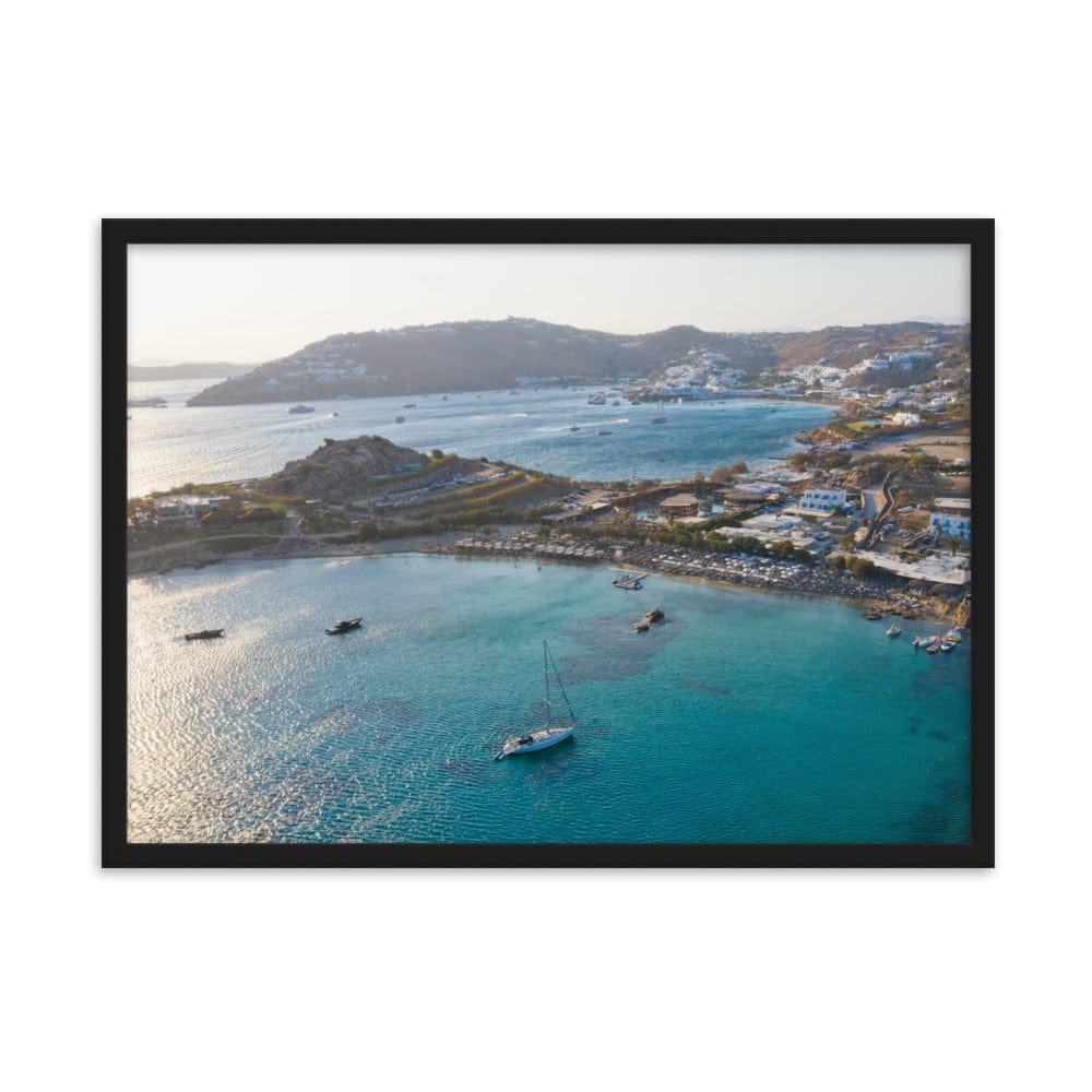 Paraga-Beach-Birds-Eye-View-Photography-enhanced-matte-paper-framed-poster-black-50x70-cm-transparent-NK-Iconic